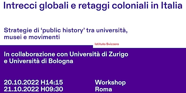 Intrecci globali e retaggi coloniali in Italia - Giorno 1