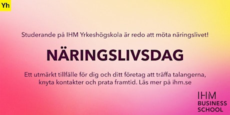 Imagem principal de Näringslivsdag IHM Malmö