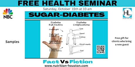 FREE Health Seminar! Sugar/Diabetes! Fact Vs Fiction