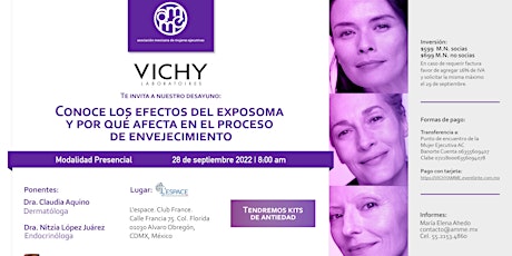 Imagem principal do evento Laboratorios VICHY presenta " Empoderando a la mujer en cada etapa "