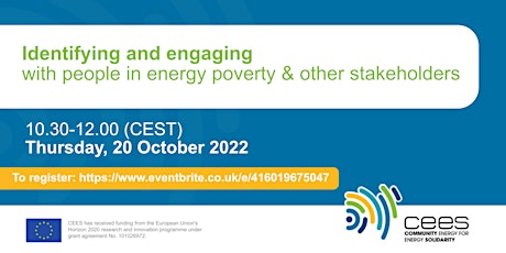 Identifying and engaging with people in energy poverty & other stakeholders