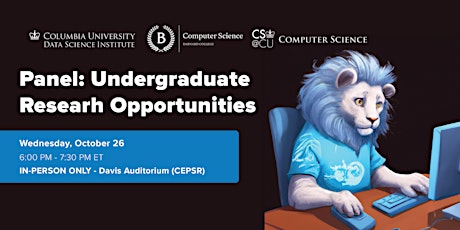 Panel: Undergraduate Research Opportunities (IN-PERSON)