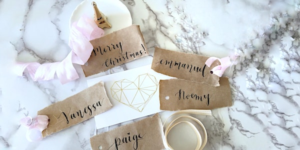 Modern calligraphy with Xmas tea