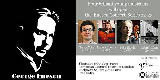 Four brilliant young musicians will open the 'Enescu Concerts' Series 22-23