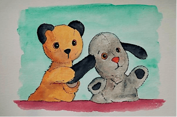 British Children's TV Show Illustration Draw and Paint Along 