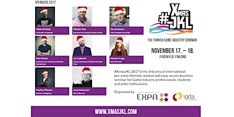 #XmasJKL - The Finnish Game Industry Seminar 2017 primary image