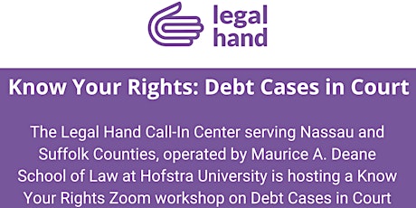 Image principale de Know Your Rights: Debt Cases in Court