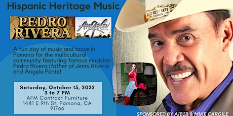 Hispanic Heritage Concert Featuring Pedro Rivera & Angela Fonte