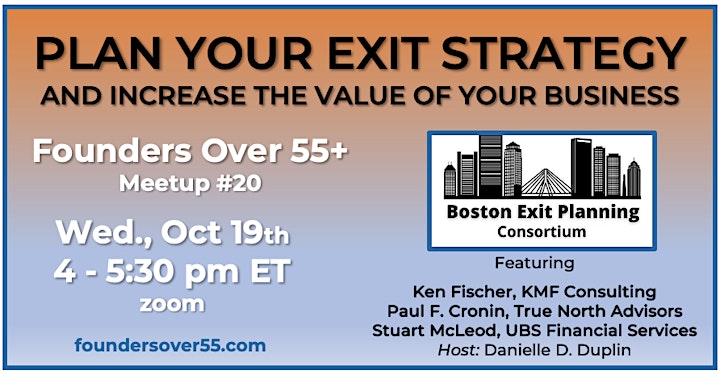 Founders Over 55+:  Plan Your Exit Strategy as you Build your Startup image