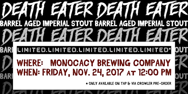 Death Eater Barrel-Aged Imperial Stout Black Friday Release