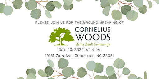 Cornelius Woods Ground Breaking Event