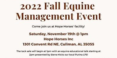 2022 Fall Equine Management Event