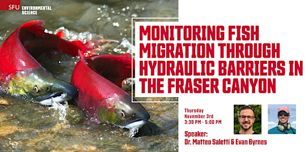 Monitoring fish migration through hydraulic barriers in the Fraser Canyon