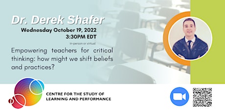 Empowering teachers for critical thinking: a talk by Dr. Derek Shafer