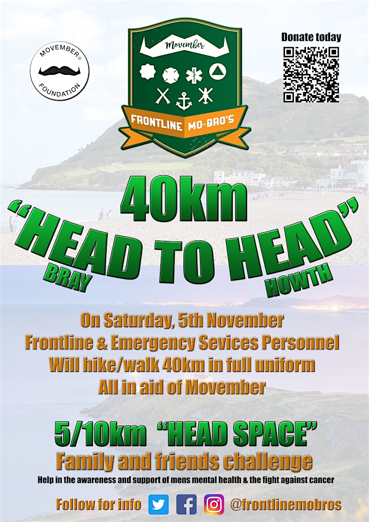 40Km "Head to Head"  &  5/10km "Head Space" Movember Challenge image