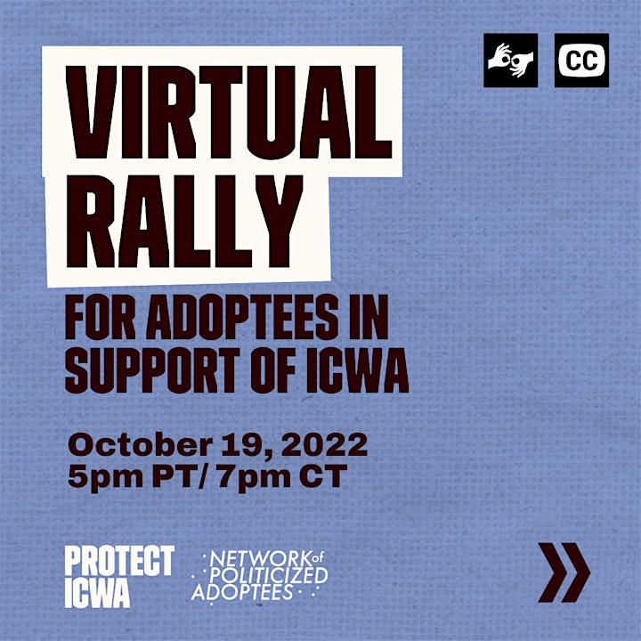 Virtual Rally: For Adoptees in Support of ICWA image