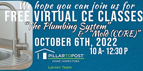 Free Virtual CE Classes: "The Plumbing System" & "Mold(CORE)"