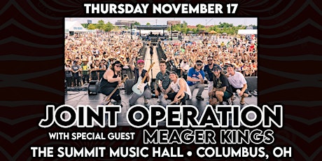 JOINT OPERATION at The Summit Music Hall - Thursday November 17