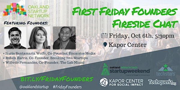 1st Friday Founders Fireside Chat at Kapor Center