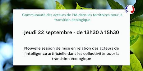 Primaire afbeelding van Communauté des acteurs de l’IA, territoires et transition écologique