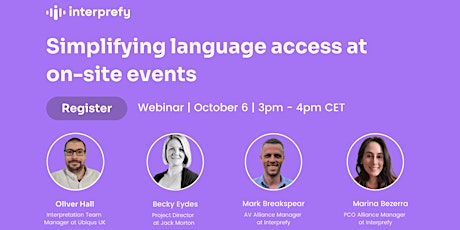 Simplifying language access at on-site events