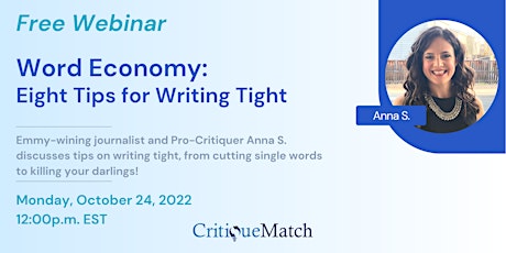 Free Webinar - Word Economy: Eight Tips for Writing Tight