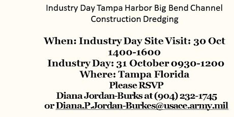 Industry Day Site Visit: Tampa Harbor Big Bend Channel Construction Dredging primary image