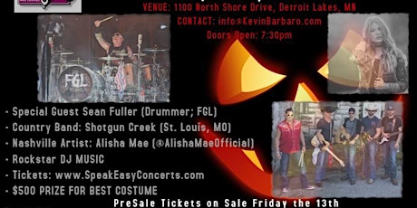 Shotgun Creek/Sean Fuller(FGL Drummer)/Alisha Mae @ SpeakEasy Detroit Lakes primary image