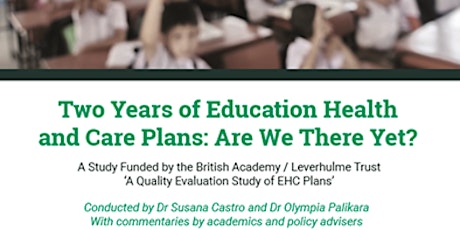 Two years of Education Health and Care plans: are we there yet? primary image