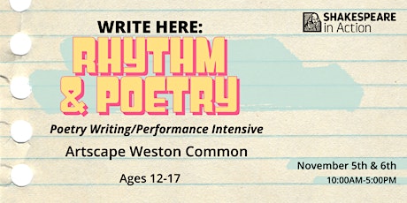 Weston Young Theatre Makers - Write Here: Rhythm and Poetry (Ages 12-17)