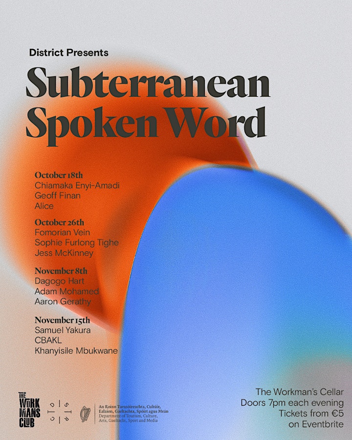 District Presents: Subterranean Spoken Word - Oct 18 image