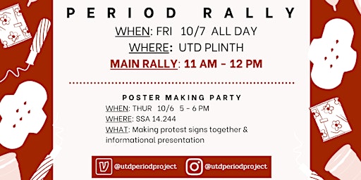 Period Rally: Demand Free Period Products at UTD