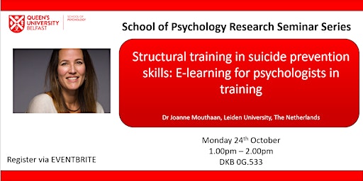 Suicide prevention skills: E-learning for psychologists in training