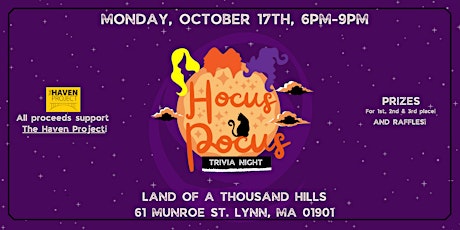 Hocus Pocus Trivia Night at Land of a Thousand Hills Cafe!