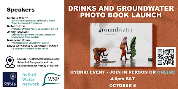 Drinks and Groundwater Photo Book Launch - Hybrid Event