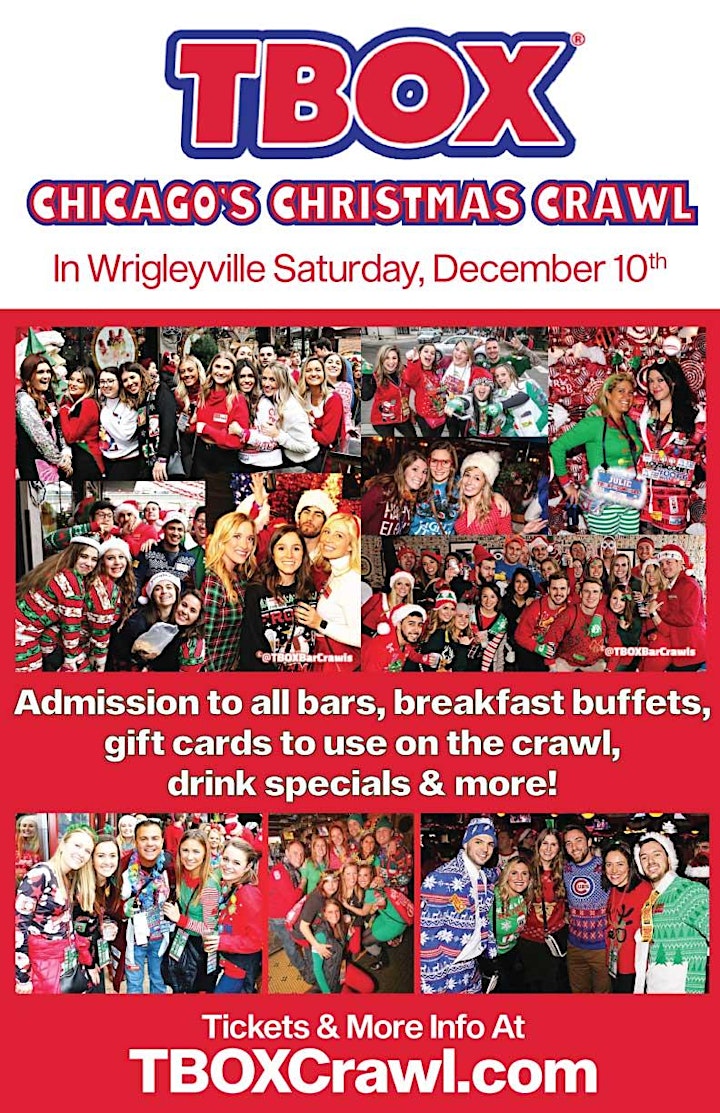 TBOX | Chicago's Christmas Crawl |25+ Wrigleyville Bars | The "FUNNEST" Day image