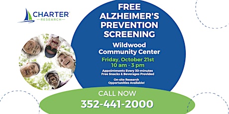 FREE Alzheimer's Prevention Screening - Wildwood Community Center