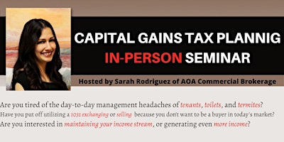 Capital Gains and Tax Planning IN-PERSON Seminar