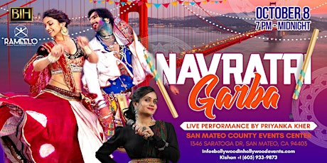 Navratri Garba Event on October 8th in San Mateo