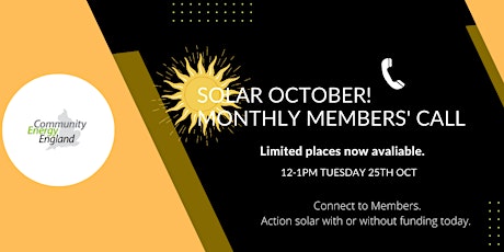 Solar October! Monthly Members Call (Limited places)