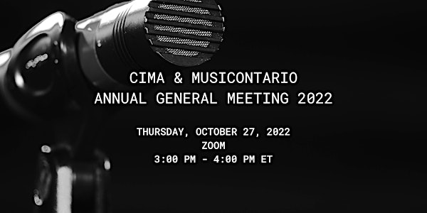 CIMA & MusicOntario 2022 AGM