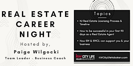 Starting a Career in NJ Real Estate? REAL ESTATE CAREER NIGHT!