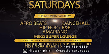 **** AFROBEAT PARTIES  EVERY Saturday at Eko *****