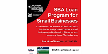 SBA Loan Programs for Small Businesses primary image