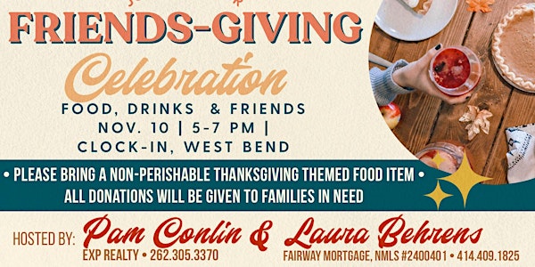 Friendsgiving - Join us for a Fun Night Out & Giving Back with Laura & Pam