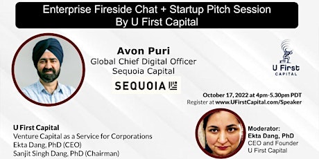 ​U First Capital’s Enterprise Fireside Chat + Startup Pitch Session