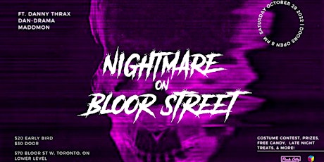 NIGHTMARE ON BLOOR STREET: Dream Escape x Pink City Halloween Party 2022 primary image