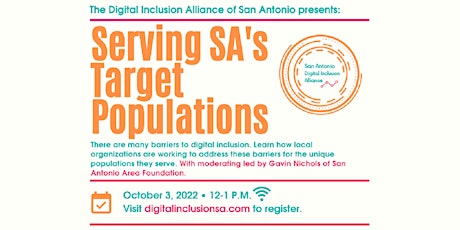 Digital Inclusion Week 2022-Webinar Series-Serving SA's  Target Populations