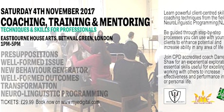 COACHING, TRAINING & MENTORING: TECHNIQUES & SKILLS FOR PROFESSIONALS  primary image