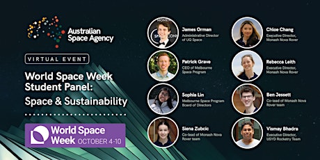 World Space Week Virtual Student Panel - Space and Sustainability